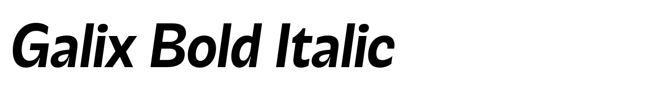 Galix Bold Italic